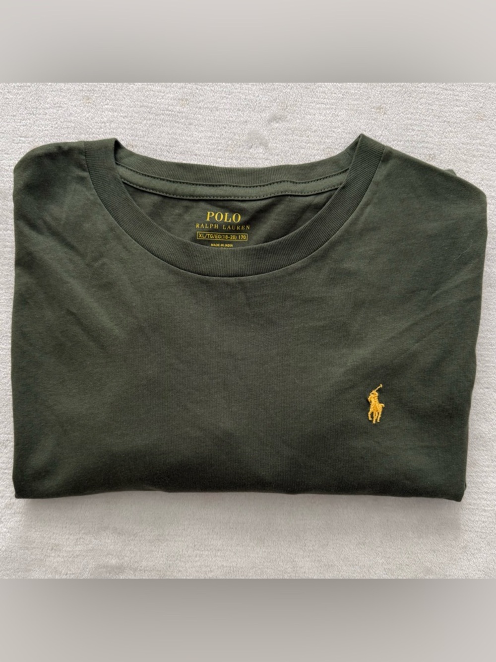Polo Ralph Lauren Olive Green Long Sleeve Tee Shirt XL